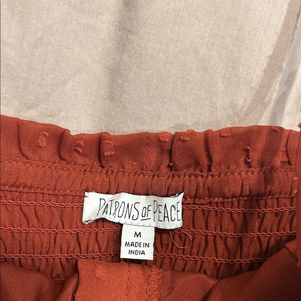 Patrons of Peace Rust Red Textured Maxi Dress with Spaghetti Straps - Picture 2 of 6